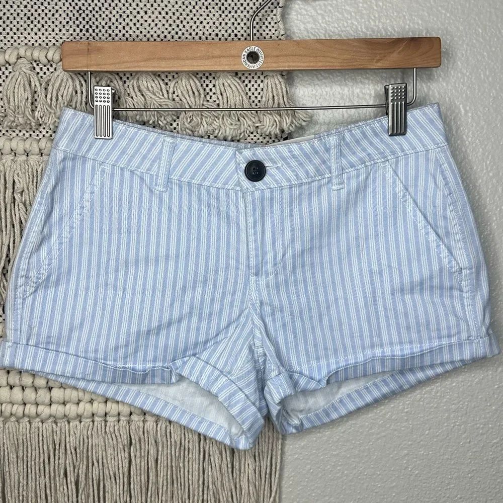 SO Light Blue Striped Shorts